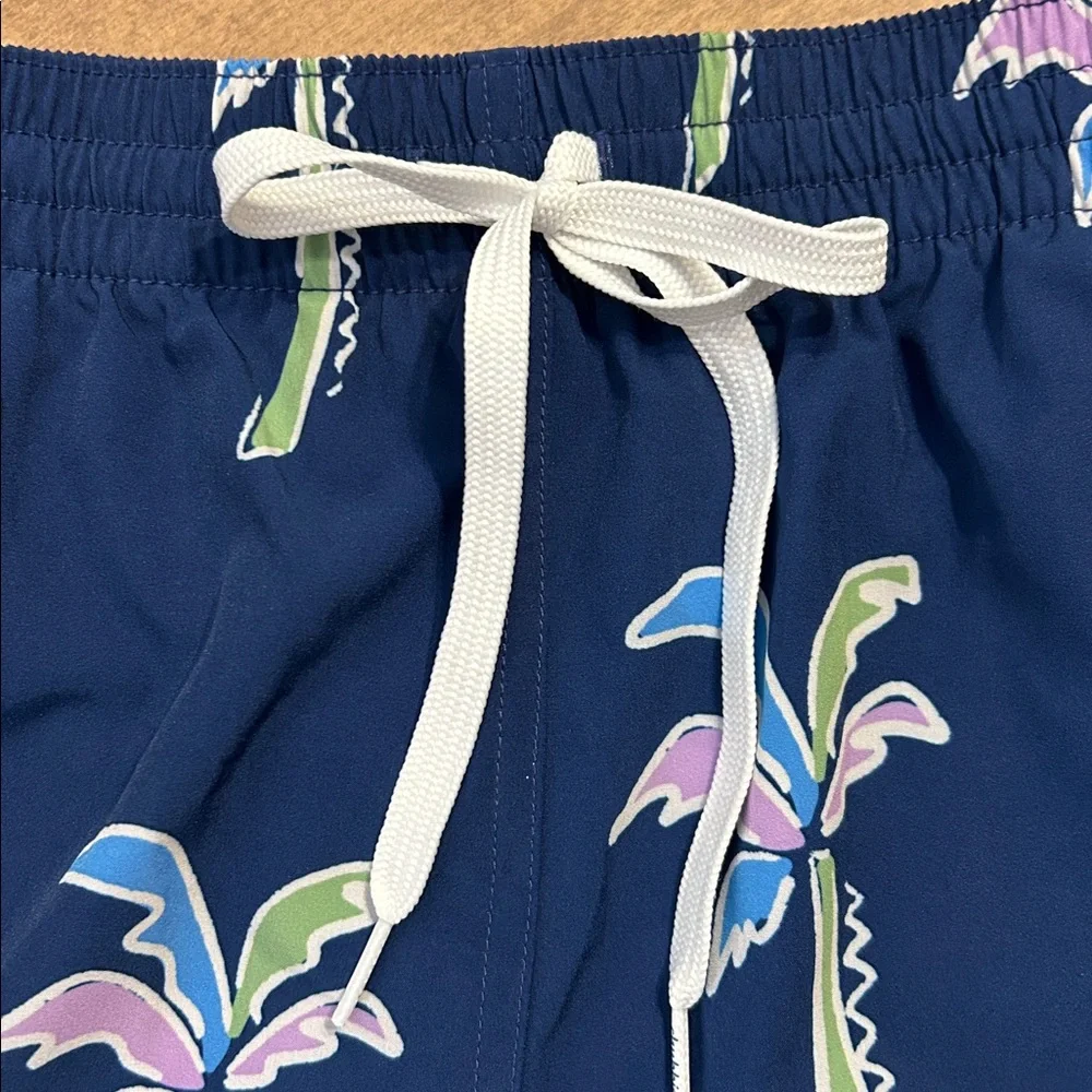 Chubbies Men’s Navy Palm Tree Swim Trunks – Tropical Print Compression XXL FF